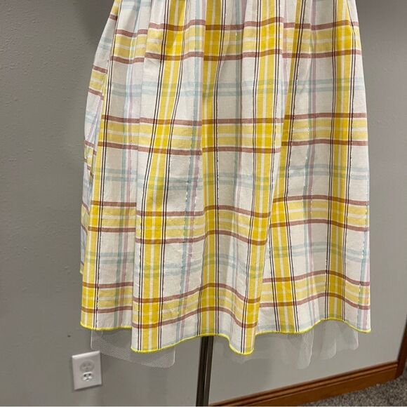 Strapless plaid Multicolor mini dress size extra small - Picture 5 of 13